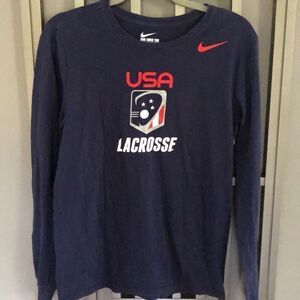 Nike Blue ISA Lacrosse long sleeve men's T-shirt￼ S